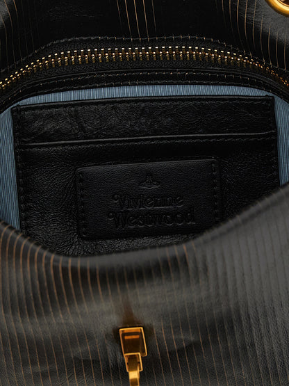Vivienne Westwood Black Calfskin Shoulder Bag