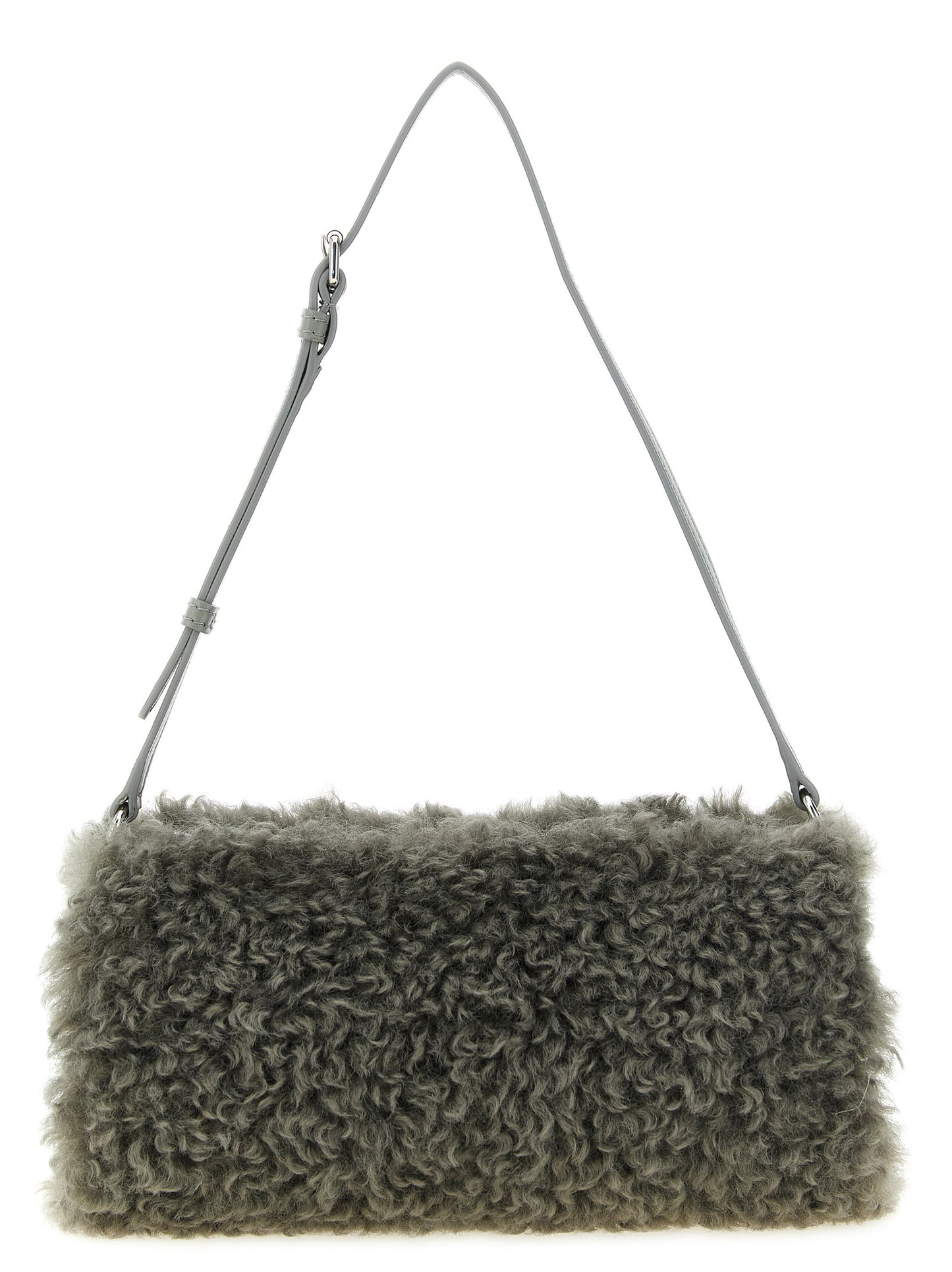 Stella McCartney Gray Polyester Clutch Bag