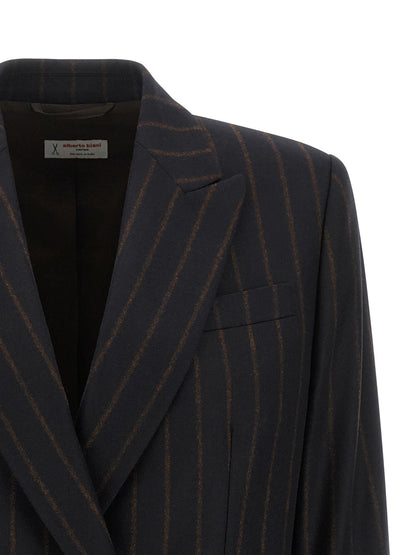 Alberto Biani Blue Wool Blazer