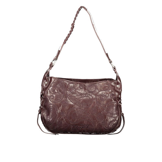 Handbag by Desigual for women in polyurethane brown features a exquisite silhouette, showcasing a secure zipper and exquisite external-pockets, internal-pockets & cardholder with versatile adjustable-strap & handle for a exquisite finish.