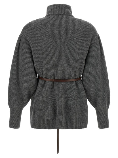 Brunello Cucinelli Gray Virgin Wool Cardigan