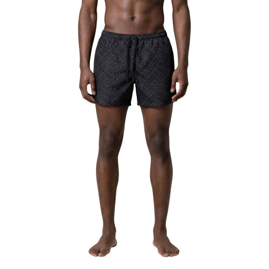 Swim Shorts by Armani Exchange for men in polyester black & print features an glamourous silhouette from the Men's Polyester Swim Shorts collection, highlighting a refined fit and glamourous cut for a premium poolside look.