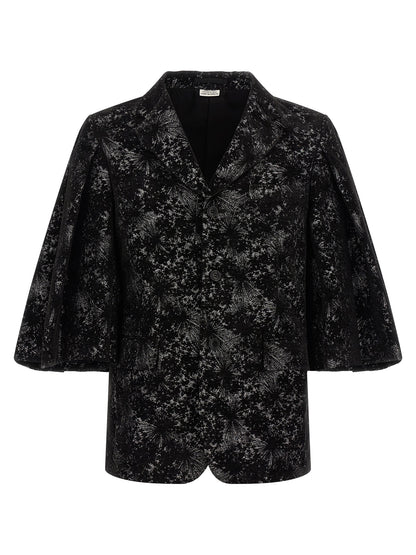 Comme Des Garçons Black Polyester Blazer