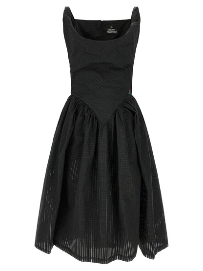 Vivienne Westwood Black Polyester Midi Dress