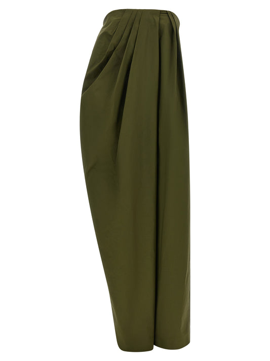 Dress by Armarium for women in stretch cotton canvas bicolour, green & olive features an magnificent silhouette, artfully detailed with a magnificent and that flows into an magnificent long.