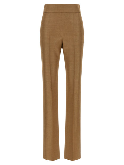Valentino Garavani Beige Virgin Wool Dress Pants