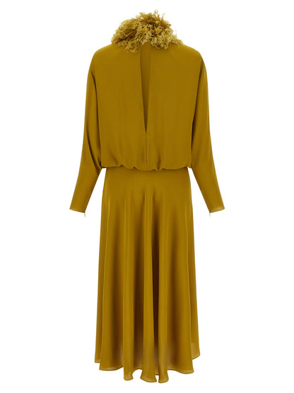 Valentino Garavani Bicolor Silk Midi Dress