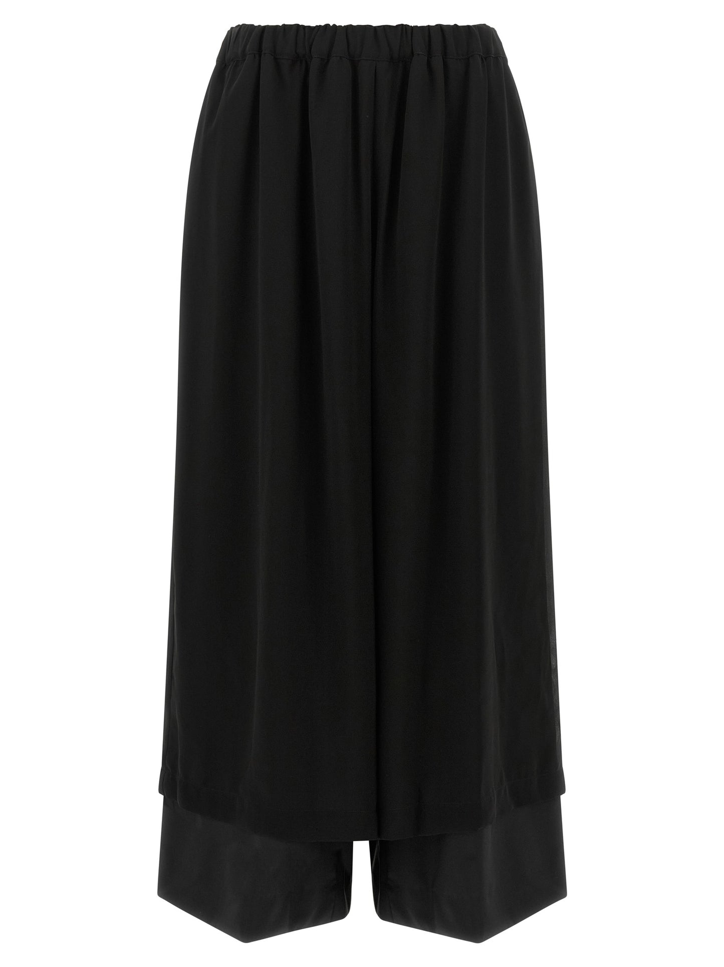 Comme Des Garçons Black Wool Casual Pants