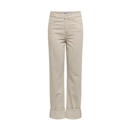 Jeans by Only for women in denim cotton beige & natural features an sophisticated high rise and relaxed-fit, regular-fit, slim & mom with a precise long, creating a sophisticated and sophisticated silhouette.