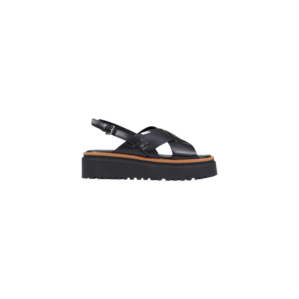 Liu Jo Black Leather Platform Sandals