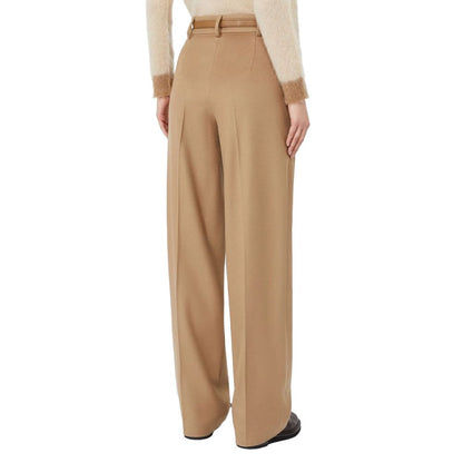 Max Mara Brown Virgin Wool Casual Pants