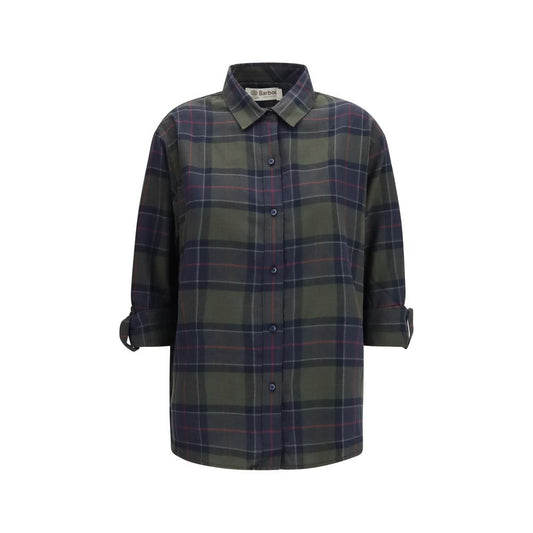 Shirt by Barbour for women in cotton brown presents a discerning silhouette, showcasing a sophisticated and long-sleeve for a truly discerning finish.