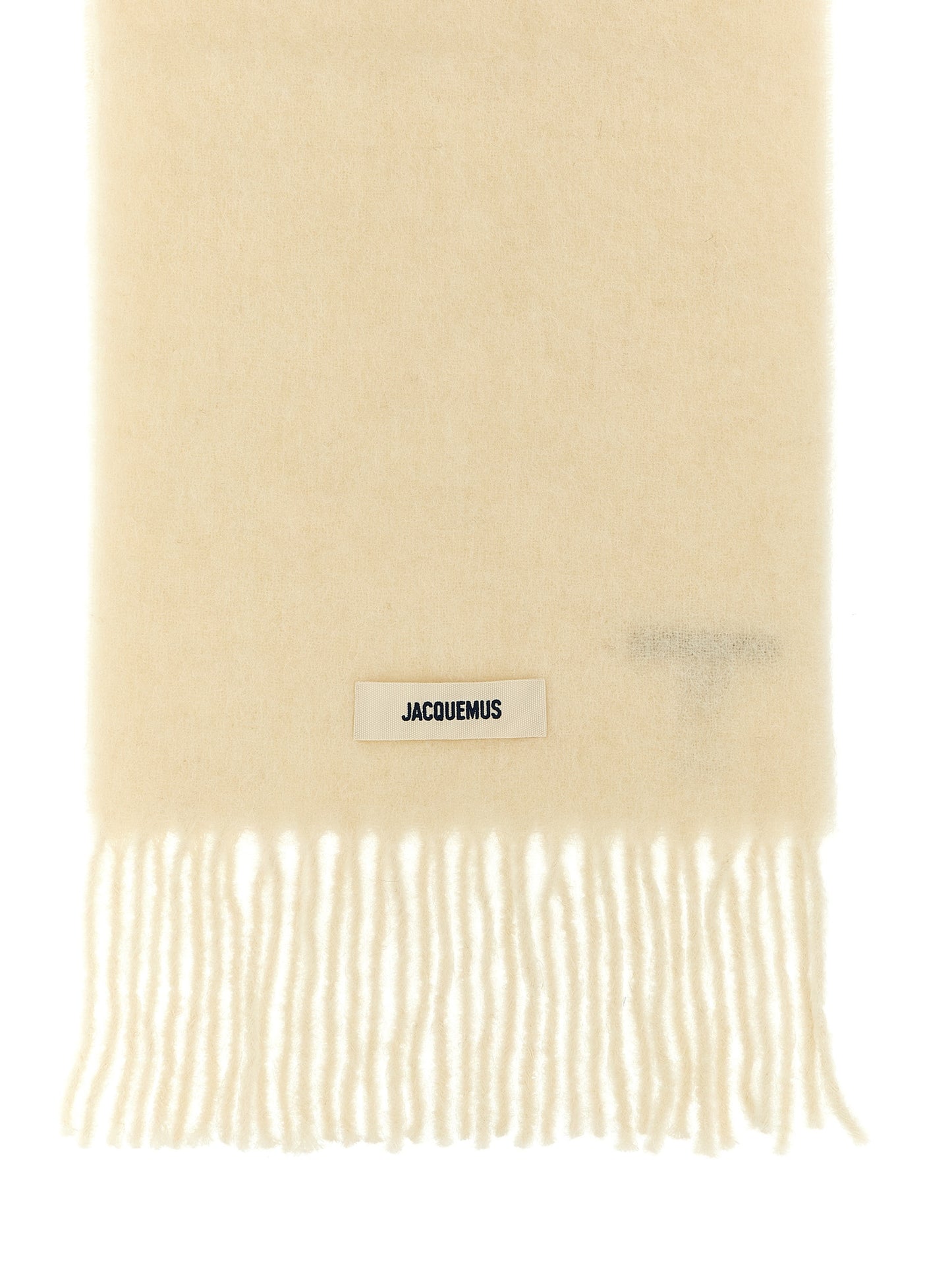 Jacquemus White Alpaca Leather Foulard