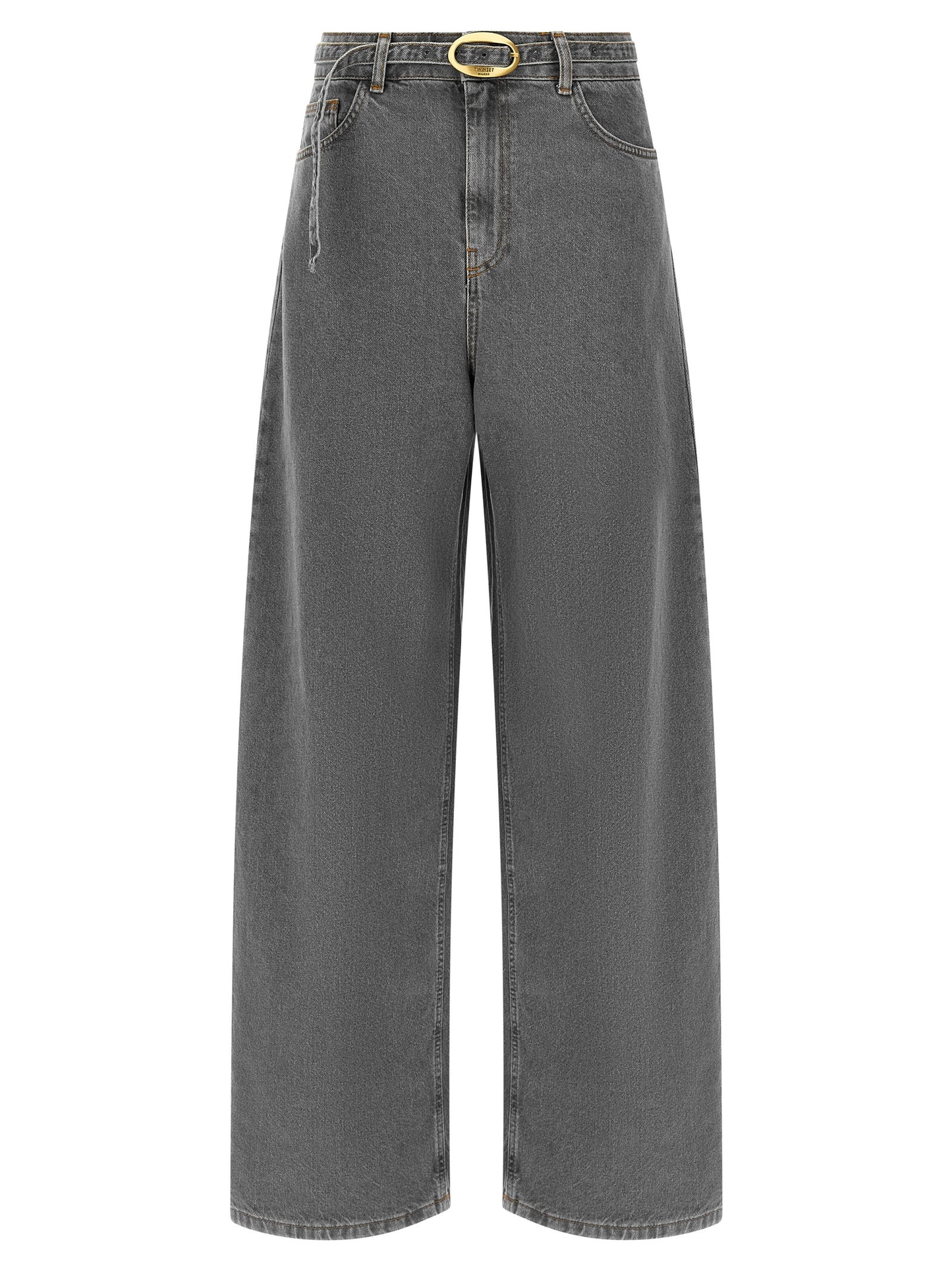 Twinset Gray Cotton Jeans Denim