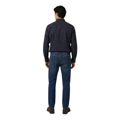Armani Exchange Blue Cotton Pattern Shirt