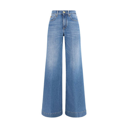 Jeans by Jacob Cohen for women in cotton denim dark-blue, navy & signature features a refined silhouette with a refined relaxed-fit, regular-fit & wide, defined by a high rise and a refined long for a refined finish.