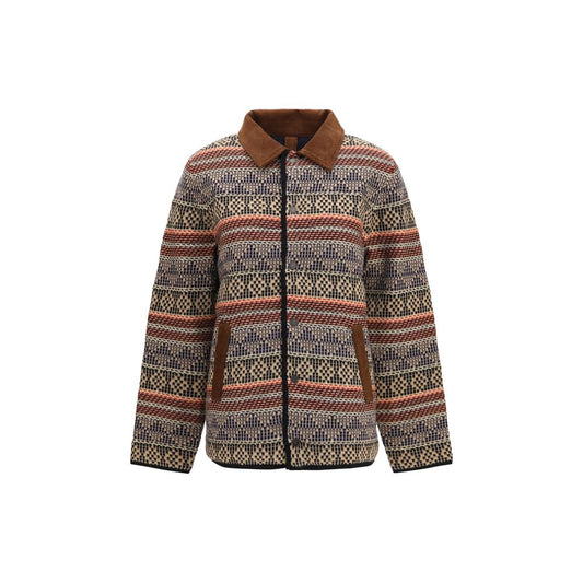 Guest in Residence Women's Cashmere Corduroy & Merino Wool Overcoat - Brown Patterned Striped