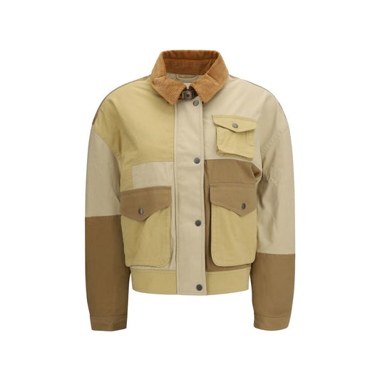 Overcoat by Isabel Marant Étoile for women in cotton corduroy beige, toile & patchwork features a cosy chic silhouette, artfully detailed with a sophisticated and premium pockets for a cosy chic finish.