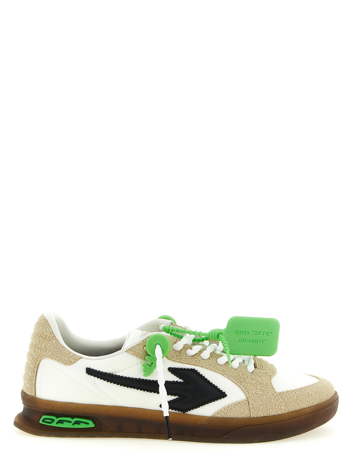 Athletic Sneakers by Off-White for men in silicone nylon suede leather multicolor, white & signature features an timeless silhouette from the Play Men's Athletic Silicone Nylon Suede Leather Sneakers collection, showcasing a timeless athletic style for a timeless look.
