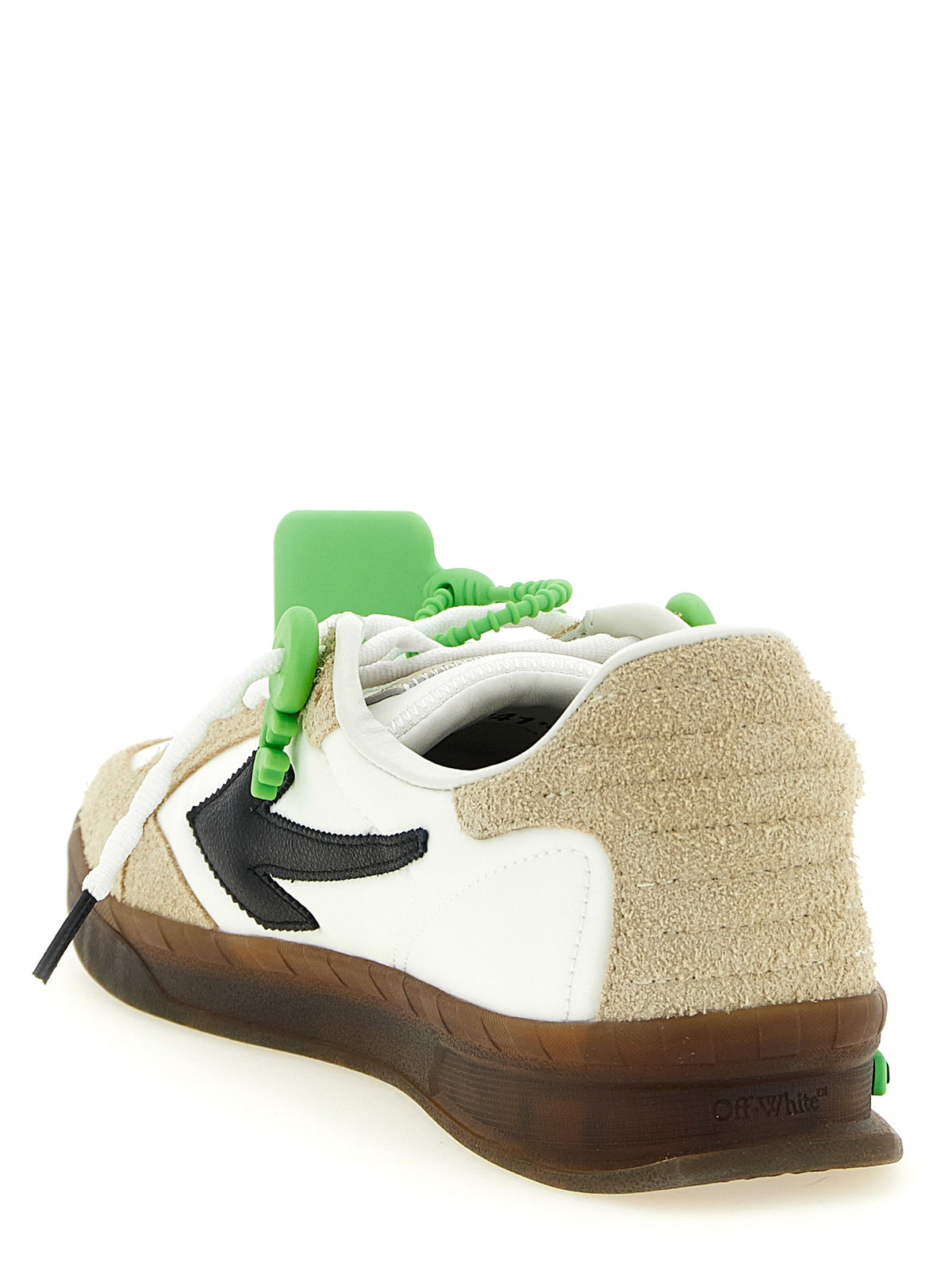 Athletic Sneakers by Off-White for men in silicone nylon suede leather multicolor, white & signature features an exquisite silhouette, showcasing the premium athletic style of the Play Men's Athletic Silicone Nylon Suede Leather Sneakers with an exquisite finish.