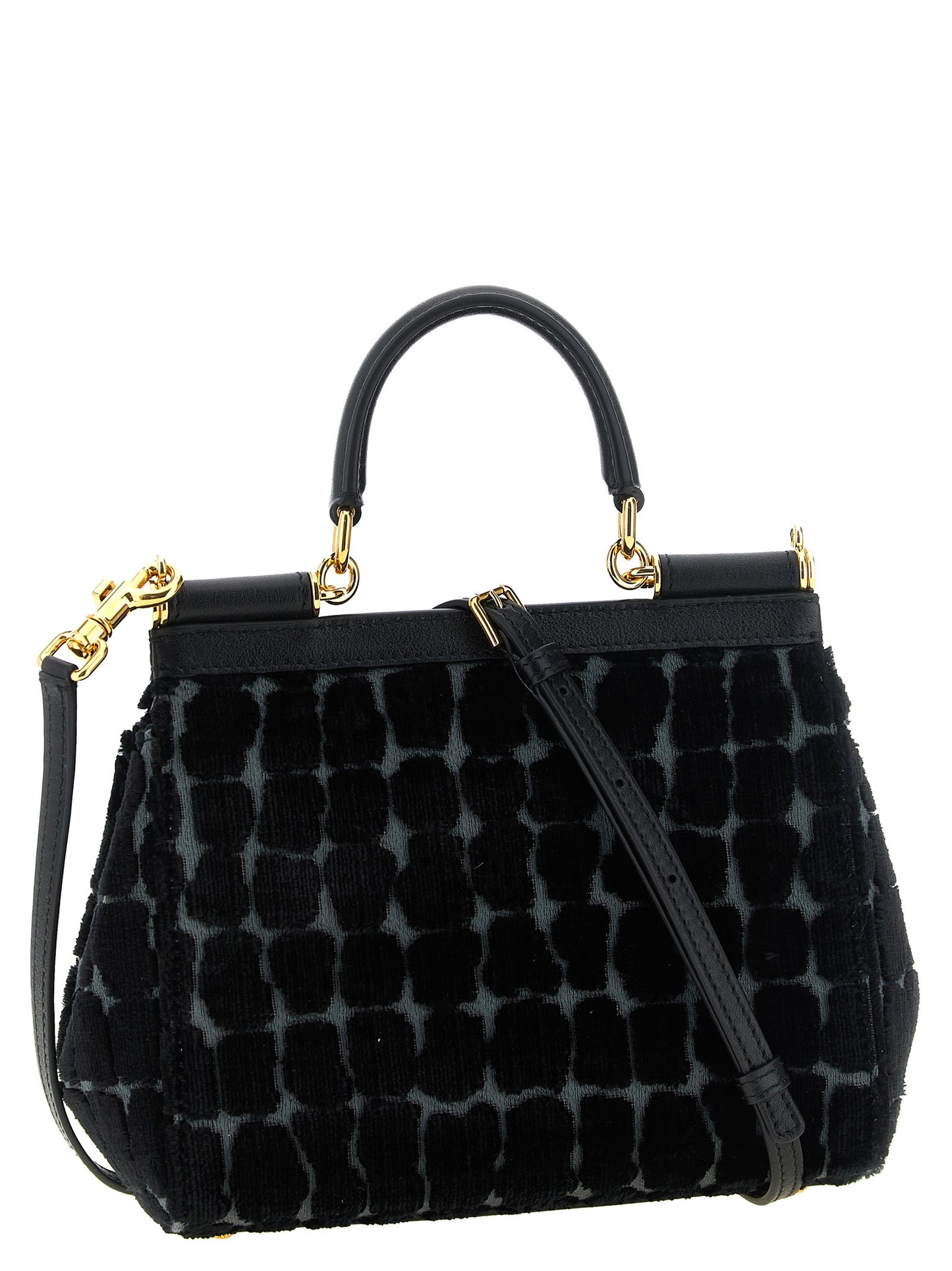 Dolce & Gabbana Black Cotton Handbag