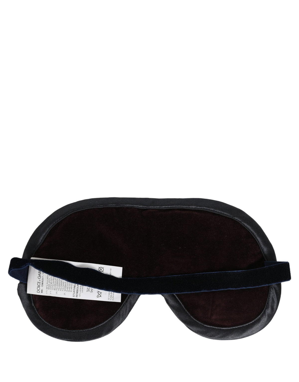 Dolce & Gabbana Cotton Blend Sleep Mask - Black Multicolour Patterned