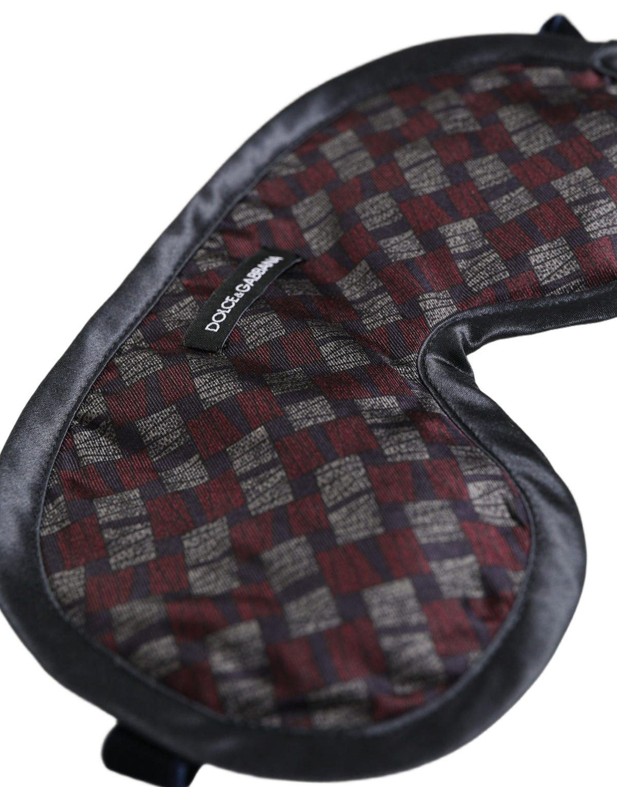 Dolce & Gabbana Cotton Blend Sleep Mask - Black Multicolour Patterned