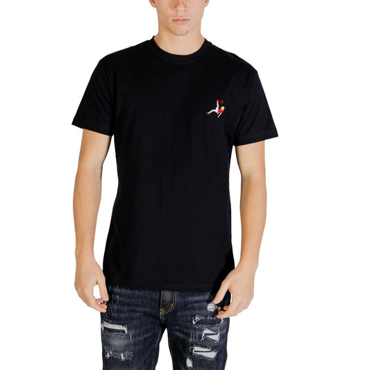 The Bomber Men's Cotton Activewear T-Shirt - Black Print