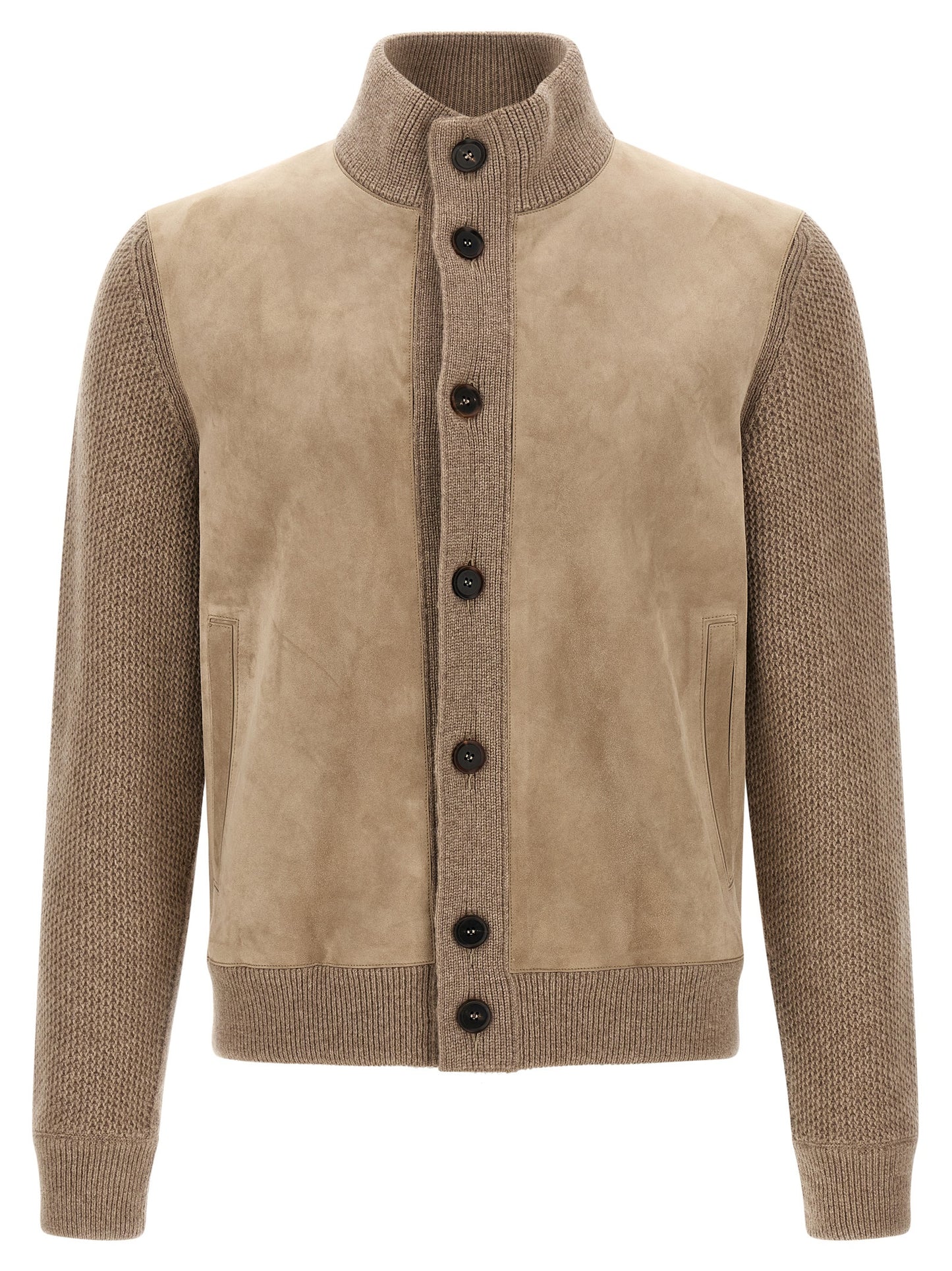 ZEGNA Beige Cashmere Cardigan