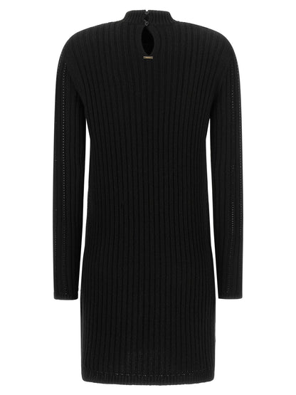 Twinset Black Viscose Short Dress