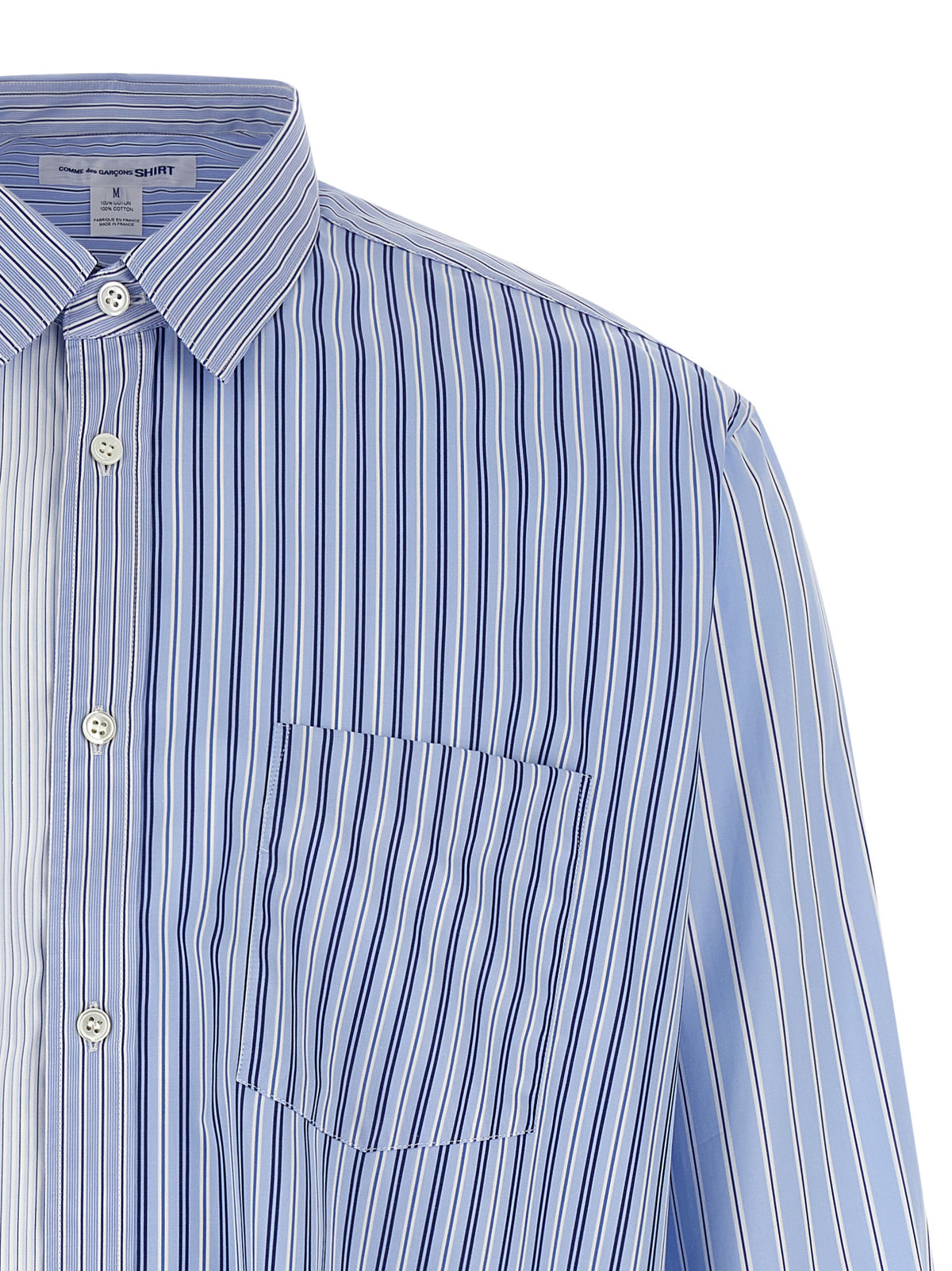 Comme Des Garçons Blue Cotton Blouse
