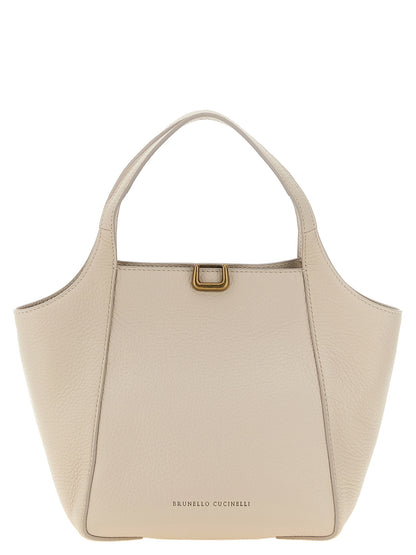 Brunello Cucinelli Beige Nubuc Leather Handbag