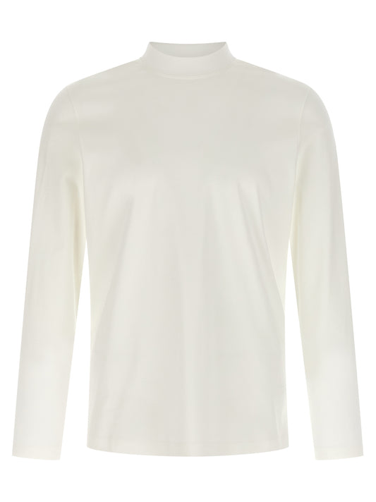 T-Shirt by Brunello Cucinelli for men in cotton white showcases a chic silhouette, artfully detailed with a chic and long-sleeve for a chic finish.