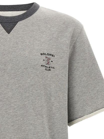 Sweatshirt by Brunello Cucinelli for men in cotton gray presents a smart casual silhouette, featuring a smart casual crew neckline and for a sophisticated look.