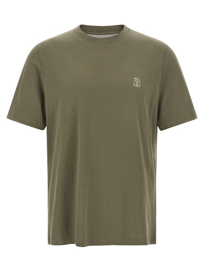 Brunello Cucinelli Bicolor Cotton T-Shirt