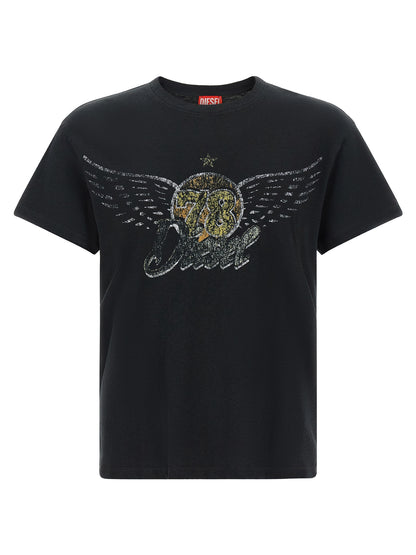 Diesel Black Cotton T-Shirt