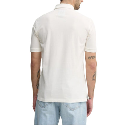 Polo Shirt by Armani Exchange for men in cotton white showcases a sharp silhouette, detailed with a refined and sharp for a sophisticated finish.