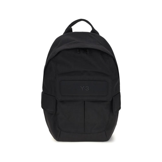Backpack by Y-3 for men in mesh polyamide & silicone black showcases a urban-chic Mesh Polyamide & Silicone Backpack design, featuring a secure zipper with urban-chic laptop-compartment and versatile backpack-strap & adjustable-strap.