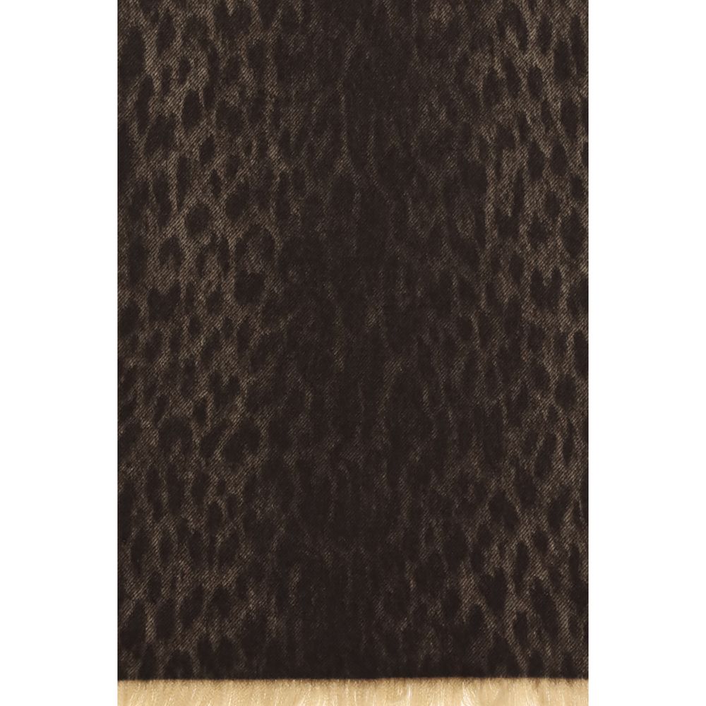 Gucci Merino Wool Fringes Scarf - Brown Leopard Print Patterned Monogram Print