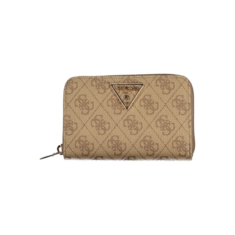 Wallet by Guess Jeans for women in polyurethane beige & signature presents a refined silhouette, artfully capturing the essence of the Laurel Polyurethane Wallet design with sophisticated for a refined look.