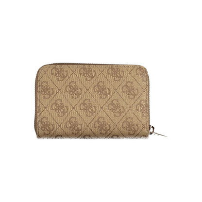 Wallet by Guess Jeans for women in polyurethane beige & signature showcases a discerning silhouette, artfully capturing the essence of Laurel Polyurethane Wallet with its functional .