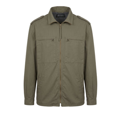 Jacket by Mr&Mrs Italy for men in polyurethane polyamide & cotton bicolour & green presents a authentic silhouette, artfully detailed with a authentic and functional for a premium authentic finish.