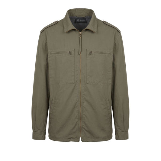 Jacket by Mr&Mrs Italy for men in polyurethane polyamide & cotton bicolour & green presents a authentic silhouette, artfully detailed with a authentic and functional for a premium authentic finish.