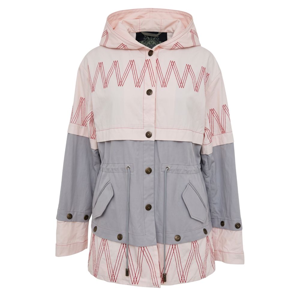 Parka by Mr&Mrs Italy for women in cotton multicolor, pink & signature features a modern silhouette, showcasing a sophisticated and premium for a truly modern finish.