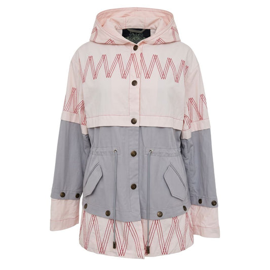 Parka by Mr&Mrs Italy for women in cotton multicolor, pink & signature features a modern silhouette, showcasing a sophisticated and premium for a truly modern finish.