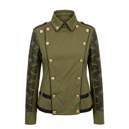 Overcoat by Mr&Mrs Italy for women in cotton polyester bicolour & green features a cosy chic silhouette, artfully detailed with a sophisticated and premium for a cosy chic finish.