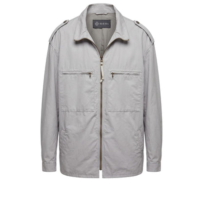 Windbreaker Jacket by Mr&Mrs Italy for men in polyurethane polyamide & cotton bicolour & green features an perennial silhouette with a refined and perennial pockets & windproof for a sophisticated weather-resistant look.