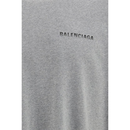 T-Shirt by Balenciaga for men in cotton gray showcases a unassuming silhouette, artfully detailed with a refined and unassuming for a sophisticated, contemporary look.