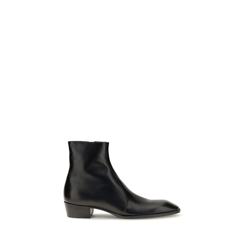 Cuban Ankle Boots by Saint Laurent for men in bos taurus calfskin leather black showcases a impeccable silhouette as Blake Men's Bos Taurus Calfskin Leather Cuban Ankle Boots, artfully defined by a impeccable cuban-heel and a impeccable .