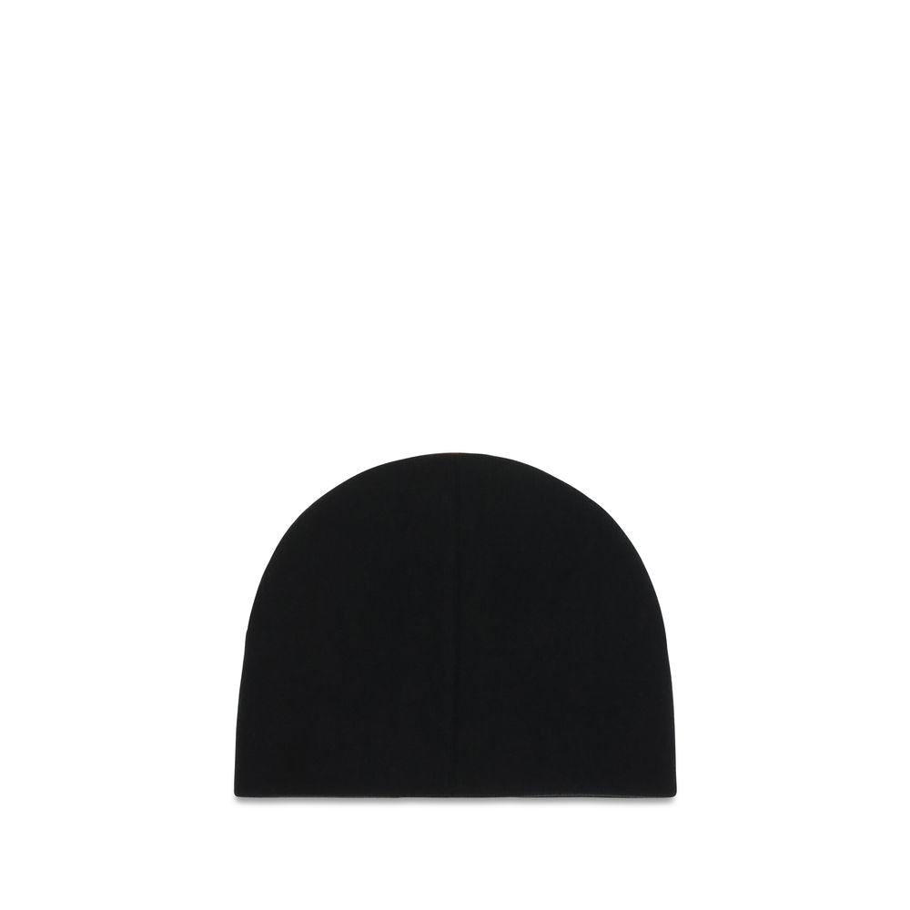 Gucci Merino Wool Beanie Hat - Black Signature Striped